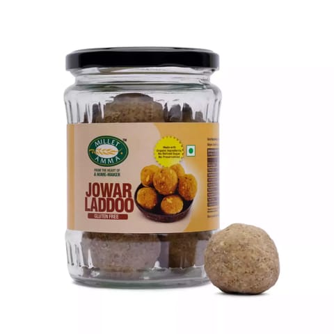 Millet Amma Jowar Ladoo 300 GMS | Ready to Eat | Made with Jaggery |  No Refined Sugar