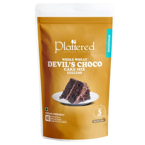 Plattered Whole Wheat Devil's Choco Cake Mix (385g)