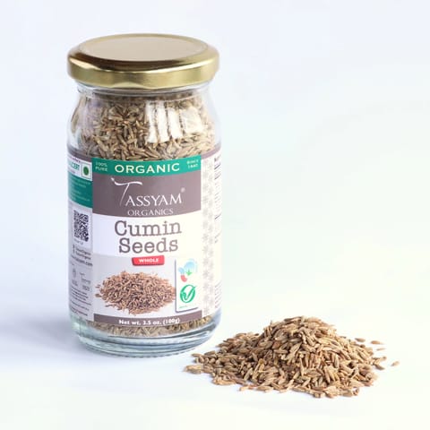 Tassyam Organics Certified 100% Organic Cumin Seeds 100g