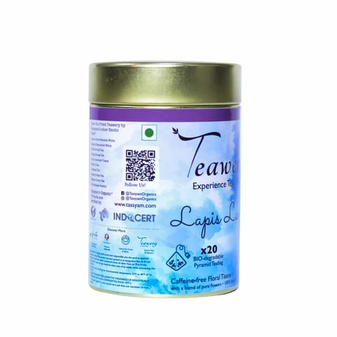 Tassyam Organics Teawery Lapis Lavender 20 Biodegradable Tea Bags |