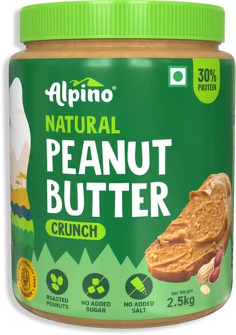 Alpino Natural Peanut Butter Crunch 2.5 Kg