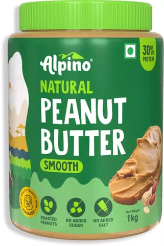 Alpino Natural Peanut Butter Smooth 1 kg