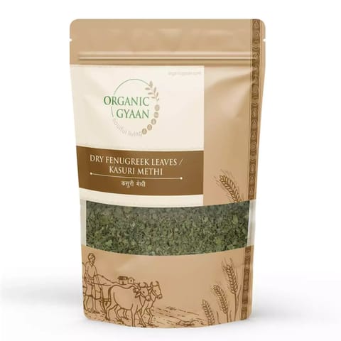 Organic Gyaan Organic Dry Fenugreek Leaves / Kasuri Methi (100 gms)