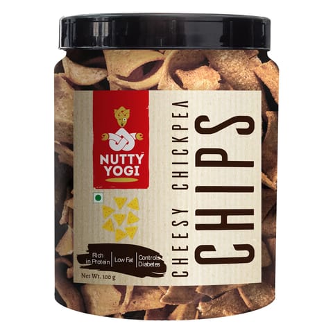 Nutty Yogi Cheesy Chickpea Chips (Pack of 2, Each of 100 gm)