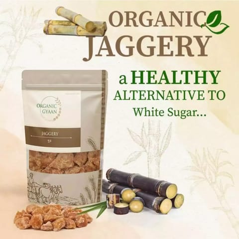 Organic Gyaan Organic Jaggery / Gur (1 kg)