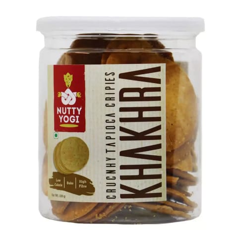 Nutty Yogi Crunchy Tapioca Khakhra Crispies 150G (Pack of 2)
