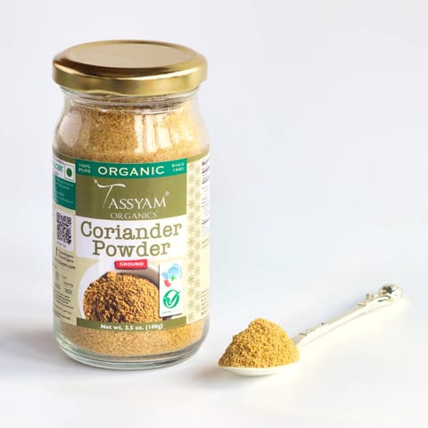 Tassyam Organics Certified 100% Organic Coriander Powder 100g