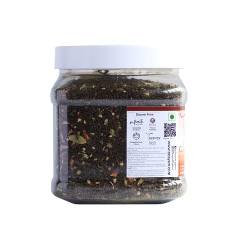 Tassyam Organics Strong Assam Masala Tea 350g Jar | NEW & IMPROVED Hand Crushed Spices