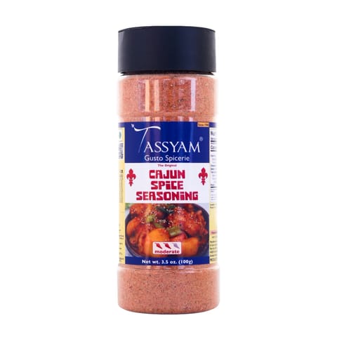 Tassyam Organics Cajun Spice Seasoning 100g | Dispenser Bottle, All Natural