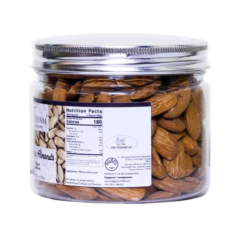 Tassyam Organics Ultra Premium Mamra Giri 250g | Afghani Almonds/ Badaam, Healthy Luxury Dry Fruits