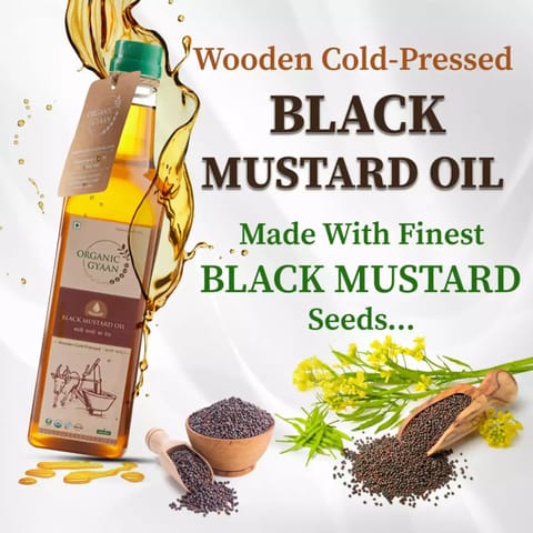 Black Mustard Oil / Sarso Oil Wooden Cold Pressed 500ml