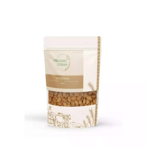 Organic Gyaan Natural Premium Almonds (Badam) 500g