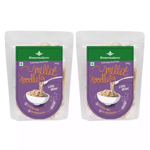 Homemakerz Little Millet Millet Noodles - Pack of 2 - Zero Maida, Zero Wheat