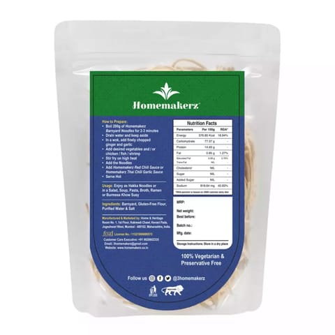 Homemakerz Barnyard Millet Noodles - Pack of 2 - Zero Maida, Zero Wheat
