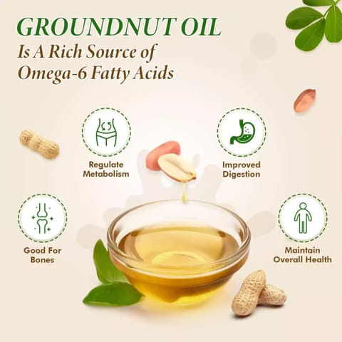 Organic Gyaan Groundnut Oil Wooden Cold Pressed 1000ml