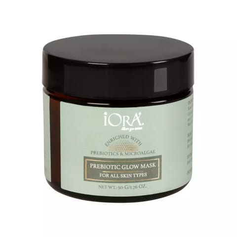 iORA Prebiotic Glow Mask,Glowing & Radiant Skin | Aloe Vera & Essential Oils | All Skin Types 50gms