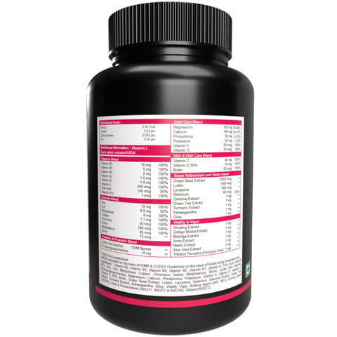 NutritJet Multivitamins For Men & Women With 43 Essential Vitamins (120 Tablets)