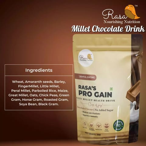 Rasa's Pro Gain- Multimillet Chocolate Health Drink 300 gms