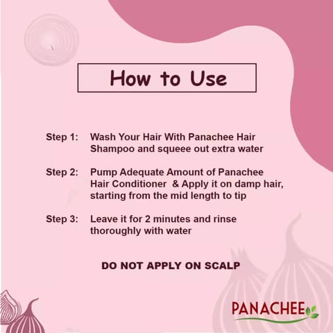Panachee Onion Conditioner|Almond Oil & Olive Oil|Strong, Smooth & Shiny Hair|100ml