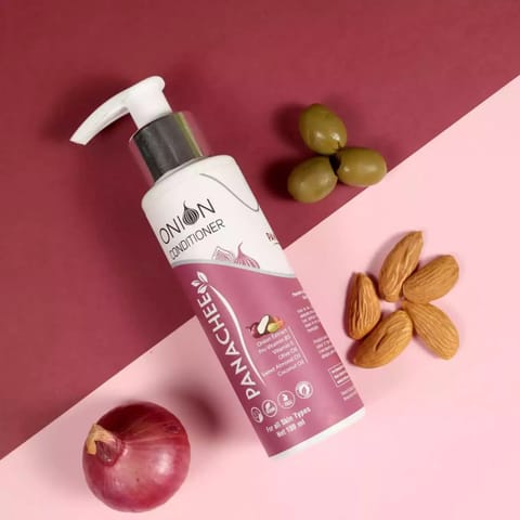 Panachee Onion Conditioner|Almond Oil & Olive Oil|Strong, Smooth & Shiny Hair|100ml