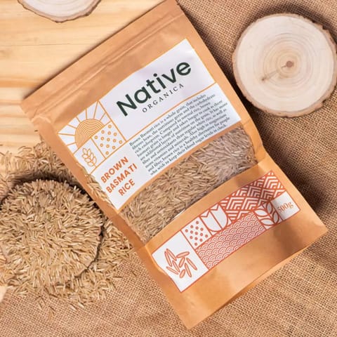 Native Organica Organic Rice - Basmati Brown  500 gms
