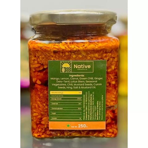 Native Organica Pickle - Red Chilli (Lal Mirch) 250 gms