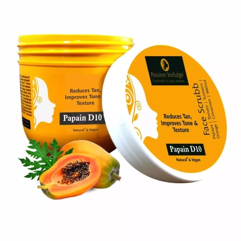 Passion Indulge Papain D10 Face Scrub | Reduces Tan | Improves Tone & Texture