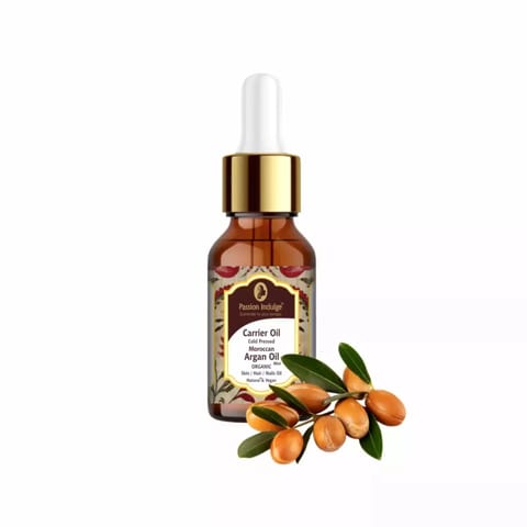 Passion Indulge Moroccan Argan Carrier Oil for Hair Growth, Dandruff and Scalp Disorders - 10ml