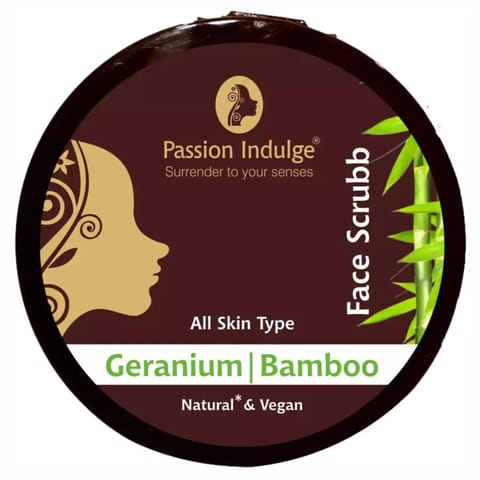 Passion Indulge Bamboo Extract Face Scrub for Dirt, Acne and Blackheads | Tan Removal | Glowing Skin