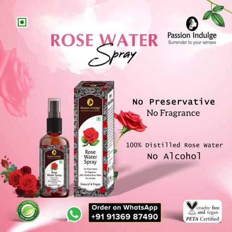 Passion Indulge Kumkumadi Cleanser & Rose Water For Glowing, Shine & Bright Skin (Combo Pack)