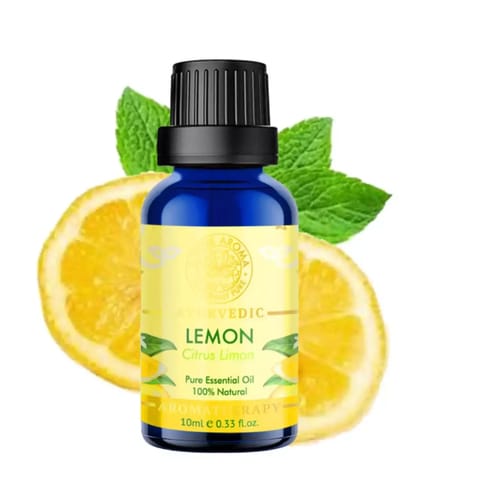 Divine Aroma Lemon 100% PURE & Natural Essential Oil For Hair & Skin Care, Refreshing 10 ml