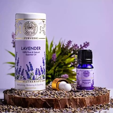 Divine Aroma Lavender 100% PURE & Natural Essential Oil For Hair & Skin Care, Sleep Better 10 ml