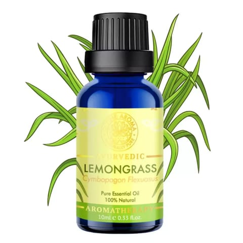 Divine Aroma Lemon Grass 100% PURE & Natural Essential Oil For Hair Care & Repelling Insects 10ml