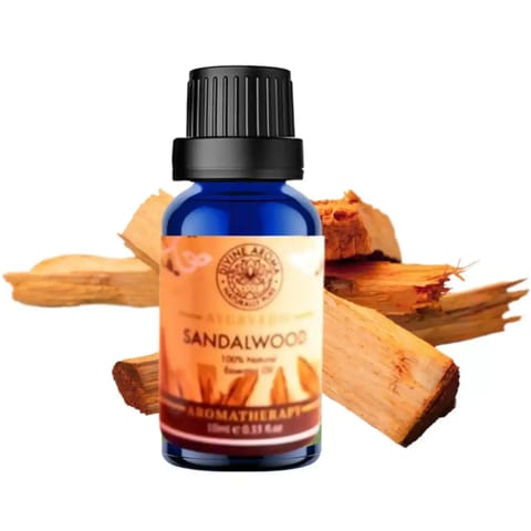 Divine Aroma Sandalwood 100% Natural Essential Oil For Grounding & Calming 10 ml