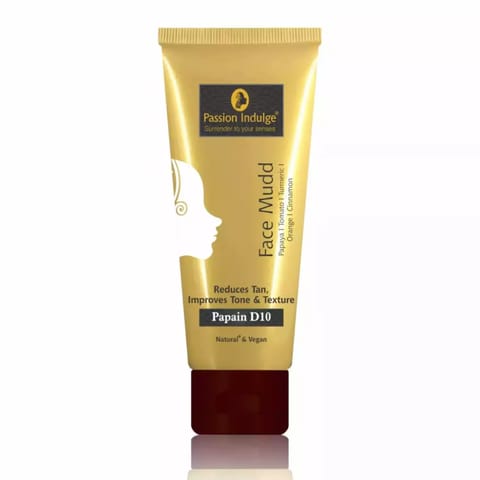 Papain D10 Natural Face Mudd Pack for Tan Removal and Uneven Skin Tone (100gm)