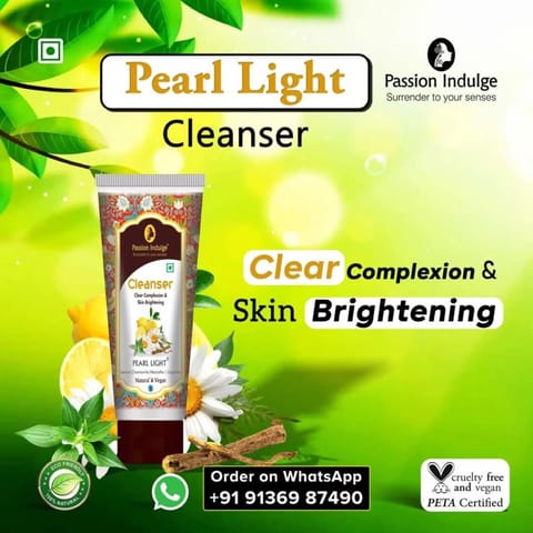 Passion Indulge Pearl Light Cleanser & Toner Combo Pack For Spot Reduction, Skin Brightening