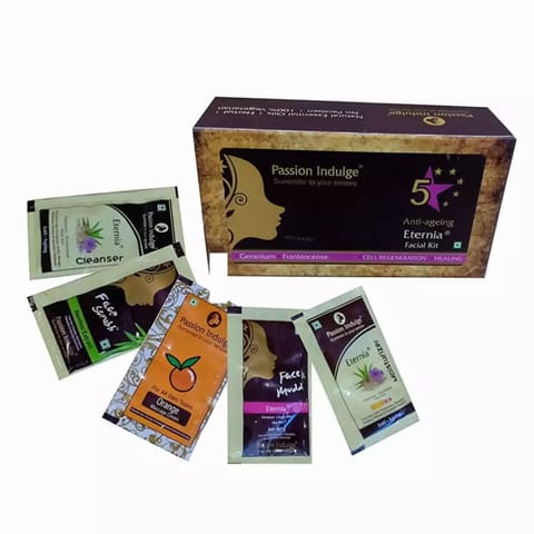 Passion Indulge Eternia 5 Star Facial Kit | Anti Aging | Anti Wrinkle | All Skin Type (2+1)
