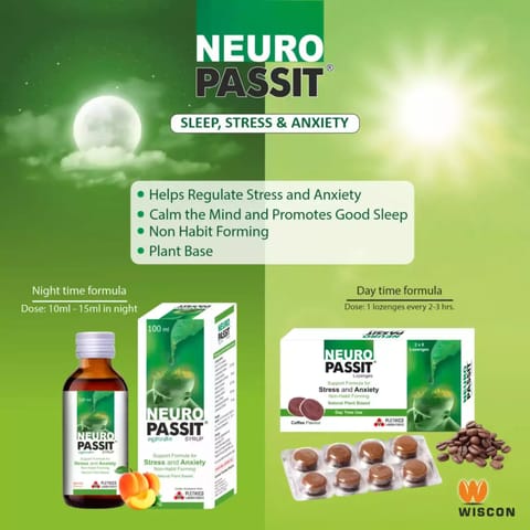 Neuropassit Lozenges | 32 lozenges | Stress and Anxiety | Ayurvedic Natural herbal Plant based