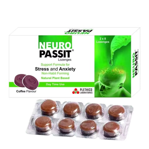 Neuropassit Lozenges | 32 Lozenges | Stress and Anxiety | Ayurvedic Natural herbal Plant-Based