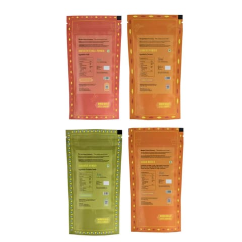 Marigold Spice Company Natural Powder Combo Turmeric, Red Chilli, Coriander, Garam Masala (4x500gm)