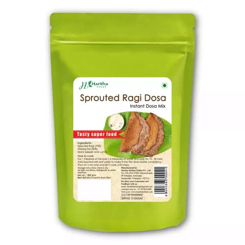 Haritha Foods Sprouted Ragi Dosa (Pack of 2, Each 300 gms)