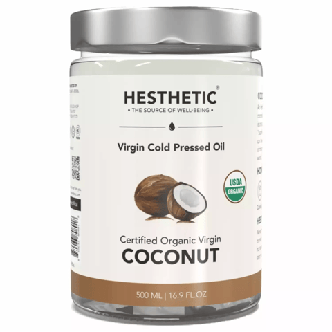 Hesthetic Cold Press Coconut Oil Jar  (500ml)