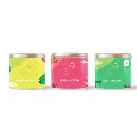 The Tea Shelf Flavored Matcha Bundle(90 gm)