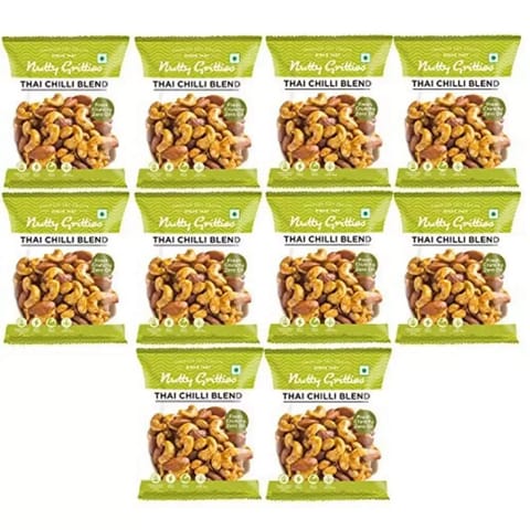 Nutty Gritties Thai Chilli Blend - (Pack of 10-24g Each) - 240g