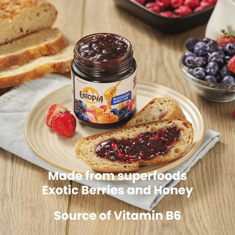 Eatopia Mixed Berry Honey Jam (Pack of 2) 480g