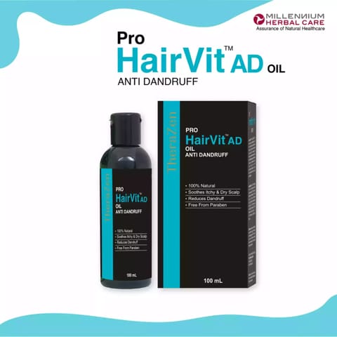 Pro Hairvit Ad (Anti-Dandruff) Hair Oil | Oil for Dandruff Free Scalp & Hair (100 ml * 2)