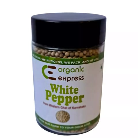 Organic Express White Pepper Whole (Safed Mirch Sabut - 300 gms)