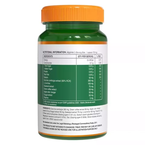 Pure Nutrition Garcinia Cambogia | For Weight Management and Metabolism (60 Veg Capsules)