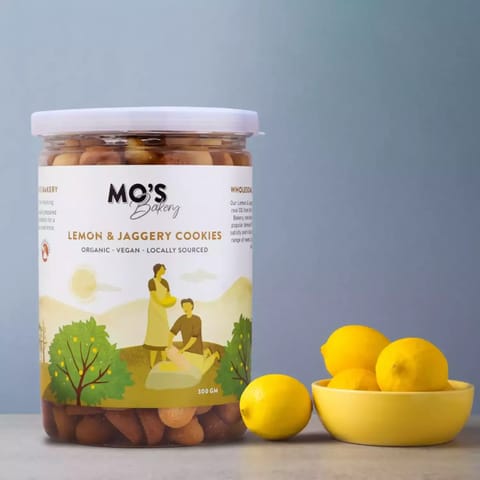 Mo's Bakery Lemon Jaggery Cookies Grand Jar (300g)