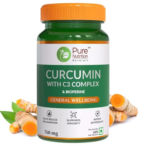 Pure Nutrition Curcumin with C3 Complex (60 veg Capsules)
